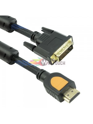 Καλώδιο DeTech HDMI σε DVI-I, 1.8m, Φερριτή, HQ, Μαύρο - 18189 Εικόνα & Ήχος Καλώδιο DeTech HDMI σε DVI-I, 1.8m, Φερριτή, HQ, Μαύρο - 18189 Εικόνα & Ήχος